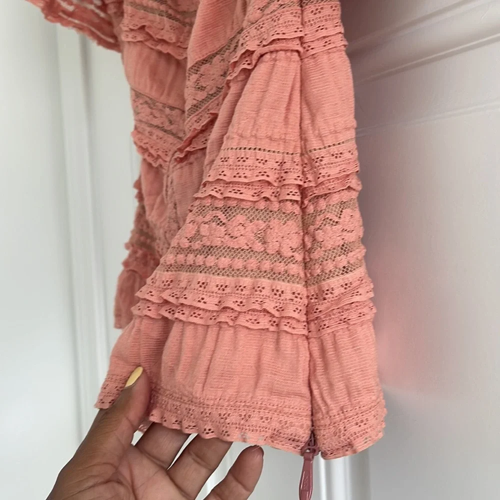 Cinq à Sept Pink Ruffled Blouse - Picture 3 of 6